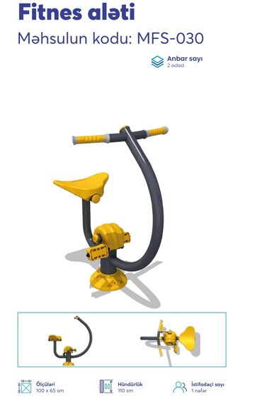 Digər trenajorlar: Açıq hava fitnes avadanlıqları – sarı/qrafit rəng palitrası, metal — 21