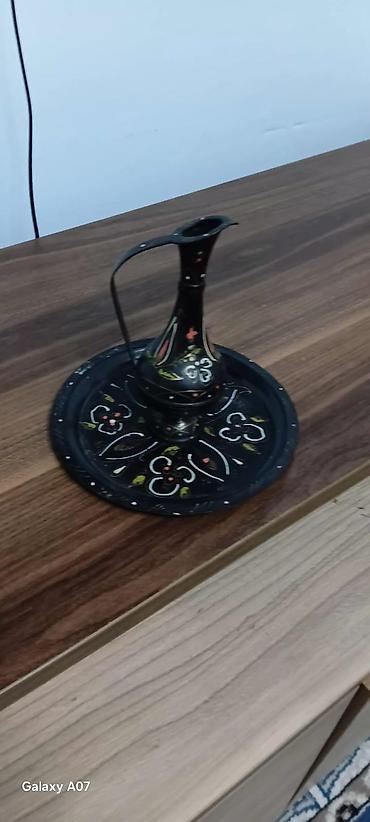 qedmi süfre: Dekorativ süfrə dəsti – əl işi qab və boşqab - Material: metal - — 1