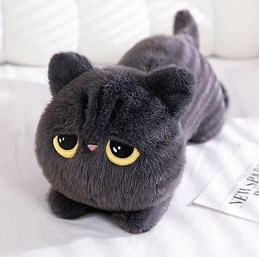 Мягкая игрушка-подушка «Котик с грустными глазками». Длина 80 см. -