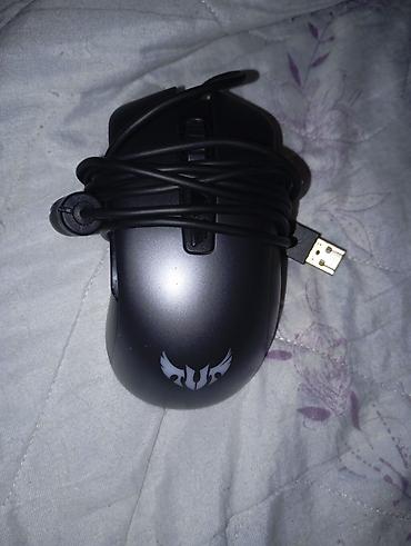USB naqilli oyun siçanı - TUF Gaming üslubunda loqo ilə qara/metallik