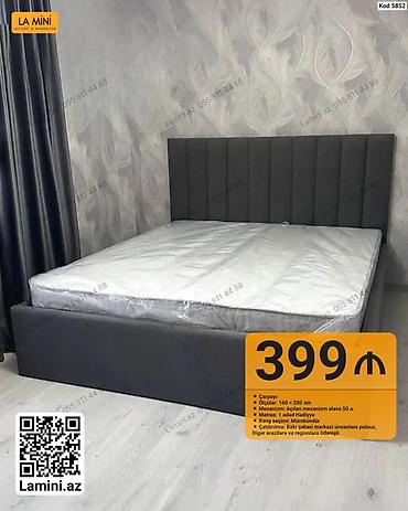 Ev üçün mebel: Məhsul: Çarpayı (Kod: 5852) - Ölçülər: 160 × 200 sm - Mexanizm — 1