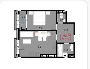 o2 development: 2 комнаты, 49 м², 10 этаж, ПСО (под самоотделку) — 4