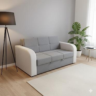 balaca stul: Modern yumşaq mebel – çevrilən divan və taxta karkaslı çarpayı Divan — 8