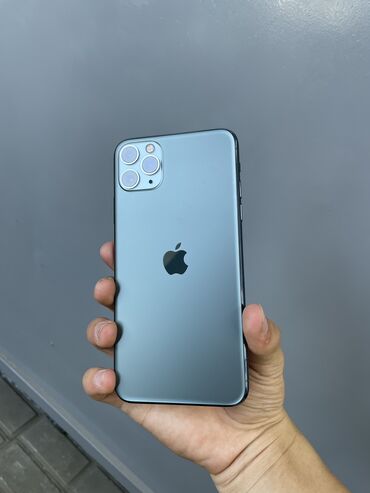 телифоны: IPhone 11 Pro Max, Колдонулган, 64 ГБ, Matte Midnight Green, Коргоочу айнек, Каптама, Куту, 76 %