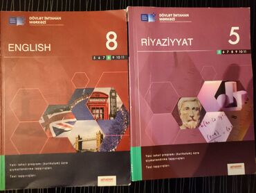 8 класстын китептери: İkisi birlikdə 4 manat biraz işlənib. 2019 cu il nəşri. çox ucuz