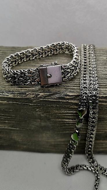 Серебряные цепочки: Серебряный Комплект «Рамзес»🔱 Ювелирные украшения Вес цепи: 85 гр — 5