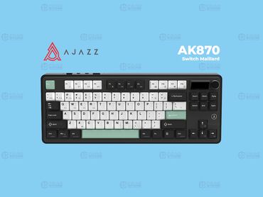 склад ноутбуков бишкек: Клавиатура Ajazz AK870 Black-White-Green (Switch Maillard) Ajazz