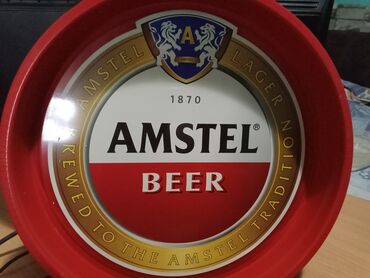 sal duzina sirina: Amstel poslužavnik nekorišćen,35cm prečnik,700din. Amstel čaše