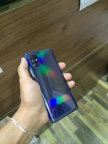 телефон флай фс 403: Samsung Galaxy A71, 128 ГБ, цвет - Синий, Гарантия, Отпечаток пальца, Две SIM карты