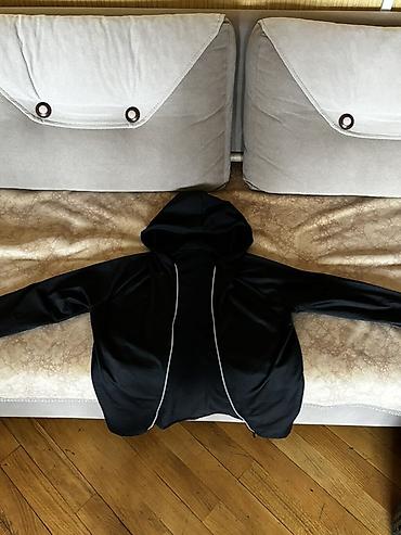 Kişi geyimləri: Qara rəngli idman hoodie – fermuarlı - Model: Qara, bədənə oturan — 1