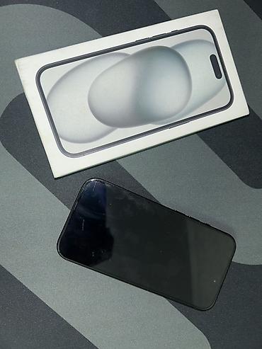 Apple iPhone: IPhone 15, Б/у, 128 ГБ, Черный, Кабель, Коробка, 99 % — 1