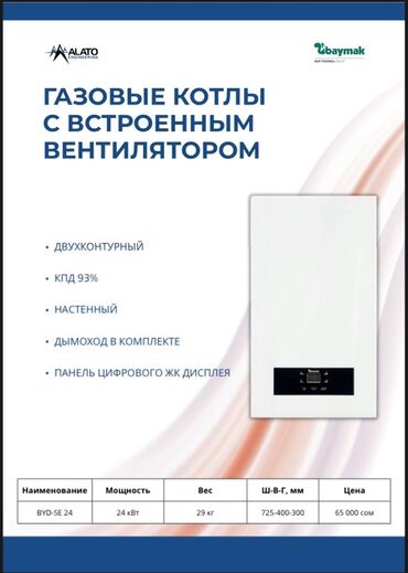 насосы для бассейна: Газовый котел BYD-SE 24 от Baymak с двухконтурной системой