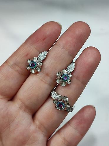 Серебряные наборы украшений: Набор украшений, Проба 925, Женские, Новый at lalafo.kg — 3 Серебряные наборы украшений: Набор украшений, Проба 925, Женские, Новый — 3