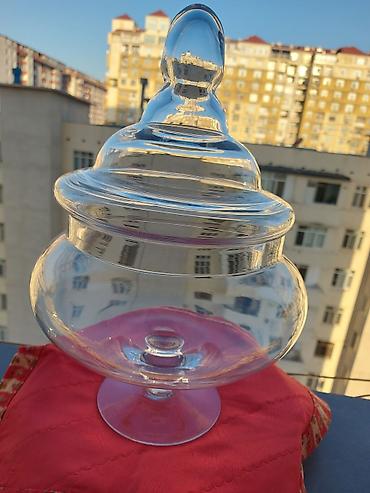 Qab-qacaq və mətbəx ləvazimatları: Şüşə qapaqlı konfet qabı – ZEL HOME - Material: şəffaf, qalın şüş - — 5