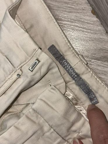 zara kişi: Bej rəngli kişi şalvarı – klassik chinos üslubu - Rəng: Açıq bej - — 2