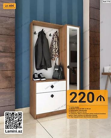 dolab kombi: Dəhliz dolabı – La Mini (Kod: 1716) - Ölçü: D 35 × H 200 × E 90 sm - — 1