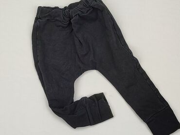 czarne legginsy z lampasem: Spodnie dresowe, 6-9 m, stan - Dobry