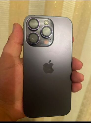 купить маленький микрофон: IPhone 14 Pro, Б/у, 256 ГБ, Deep Purple, Защитное стекло, 80 %