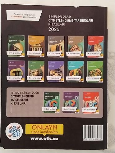 luc saatları: Məhsul: “ENGLISH 2025 – Test Toplusu” (Dövlət İmtahan Mərkəzi) - — 2