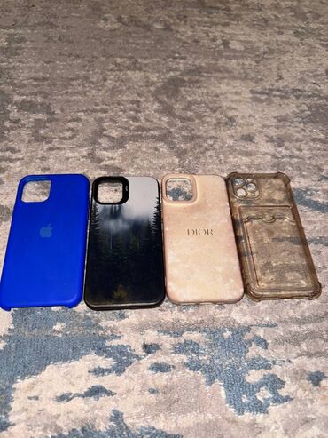 чехол на айфон 7: Набор чехлов для iPhone 11 про - Синий силиконовый чехол с логотипом