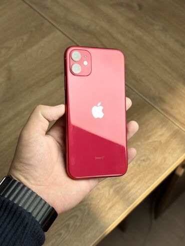 Apple iPhone: IPhone 11, Б/у, 64 ГБ, Красный, Чехол, 75 % — 1