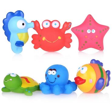 Игрушки: Набор для ванной roxy-kids морские обитатели Яркие плавающие игрушки