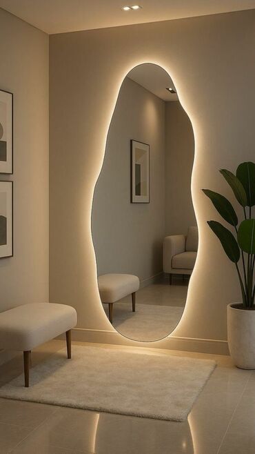 Güzgülər: Güzgü Divar üçün, Dekorativ, Arxa işıqlı — 2