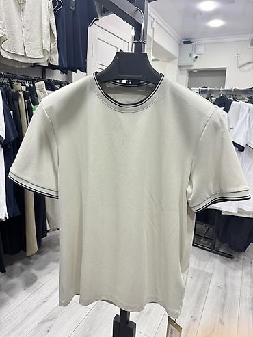 ls waikiki: Мужская футболка, S, XL, 2XL, Новый, цвет - Бежевый, Самовывоз — 1
