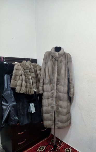 Шубы: Шуба, Норка, Длинная модель, Италия, 2XL — 5