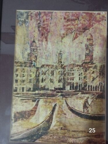 Şəkillər, tablolar: Istedadli ressam Mahmudzadenin 1999-cu ilde yaratdigi "Baki kendleri — 14