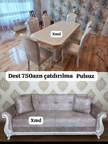 Klassik üslubda mebel dəsti Dəst tərkibi: - Yemək masası + 6 ədəd