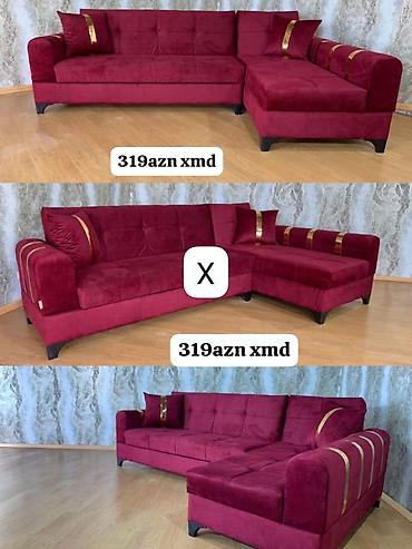 Künc divanı – bordo rəngdə, yumşaq məxməri parça. Minimalist, müasir lalafo.az -da Künc divanı – bordo rəngdə, yumşaq məxməri parça. Minimalist, müasir