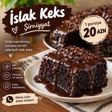 2020 tortlari: İslak Keks – Şirniyyat Evdə hazırlanmış, yumşaq və bol şokoladlı — 1