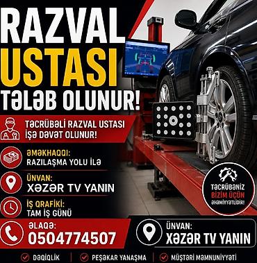 utucu tələb olunur: Təkər ustası, 25 yaş, 1-2 illik təcrübə, Tam iş günü — 1