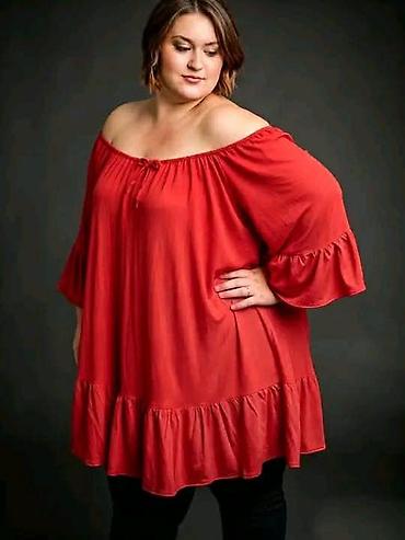 Tunike: Tunika sa otkrivenim ramenima (plus size). - Kroj: širok,lepršav — 5