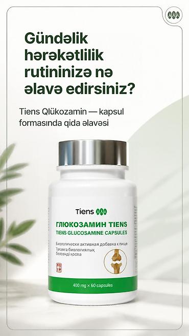Другие медицинские товары: 🌿 Tiens Qlükozamin — qlükozamin, xondroitin və kollagen tərkibli — 2