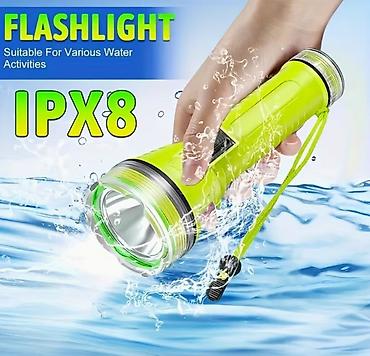 неоны: Подводный фонарь для дайвинга IPX8 - Водонепроницаемость IPX8 — 1