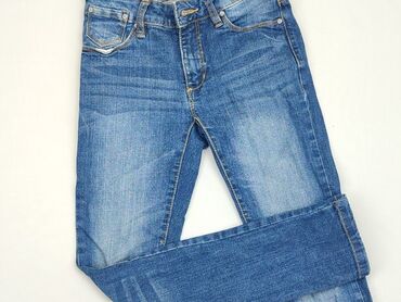 jeansy mom bershka: Spodnie jeansowe, 10 lat, 140, stan - Dobry
