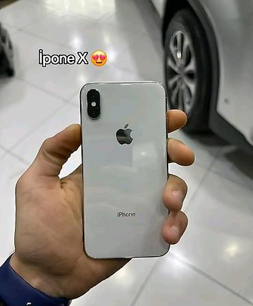 iphone 10 x: IPhone X, Gümüşü, Simsiz şarj — 1