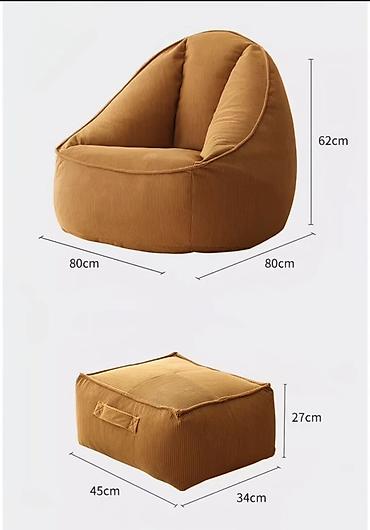 Бинбэги: Бинбэг, Новый, Самовывоз, Платная доставка, цвет - Оранжевый — 4