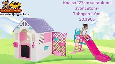 Sve za dečije igralište: Komplet za dvorište: Dečija kućica + tobogan - Kućica visine 127 cm — 3