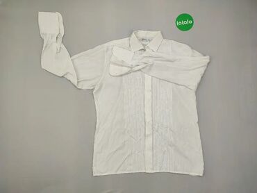 Koszulа, XL (EU 42), stan - Zadowalający, wzór - Jednolity kolor, kolor - Biały