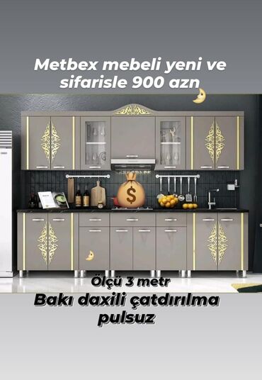 kuxna mebiləri: Mətbəx mebeli sifarişlə hazırlanır