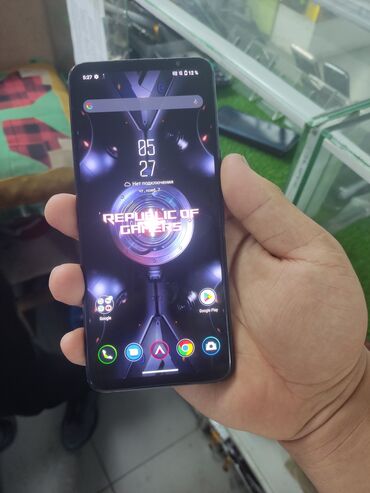 Asus: Asus ROG Phone 5, Колдонулган, 128 ГБ, түсү - Кара, 1 SIM, 2 SIM