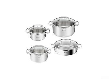 rəsim seti: Qazan, rəng - Gümüşü, Paslanmayan polad, Tefal, Fransa — 1