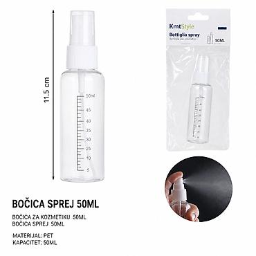 KMT Prozirna boca sa sprejom 50 ml – Kmt Style - Prozirna bočica sa