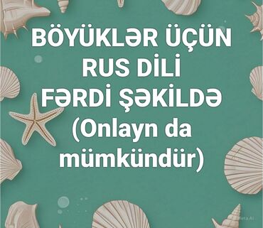 Repetitorlar: Xarici dil kursu, Rus dili, Böyüklər üçün, Danışıq klubu, Daşıyıcı ilə