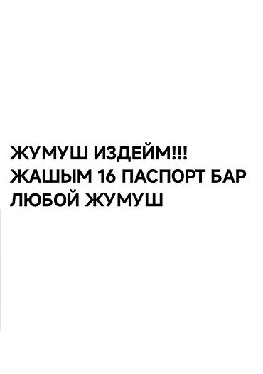 няня дом: Услуга: поиск работы. Текст на изображении (киргизский): «Жумуш — 1