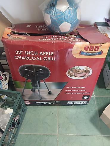 komur samovar: 22" Apple kömür qril - Diametri: 55 sm bişirmə səthi - Material: qara — 1