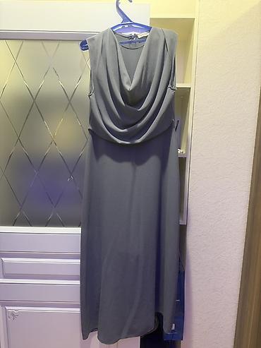 ziyafet donu type 0 per page 99: Boz rəngli uzun don - Model: drapeli “cowl” yaxalı, axıcı kəsim - — 1